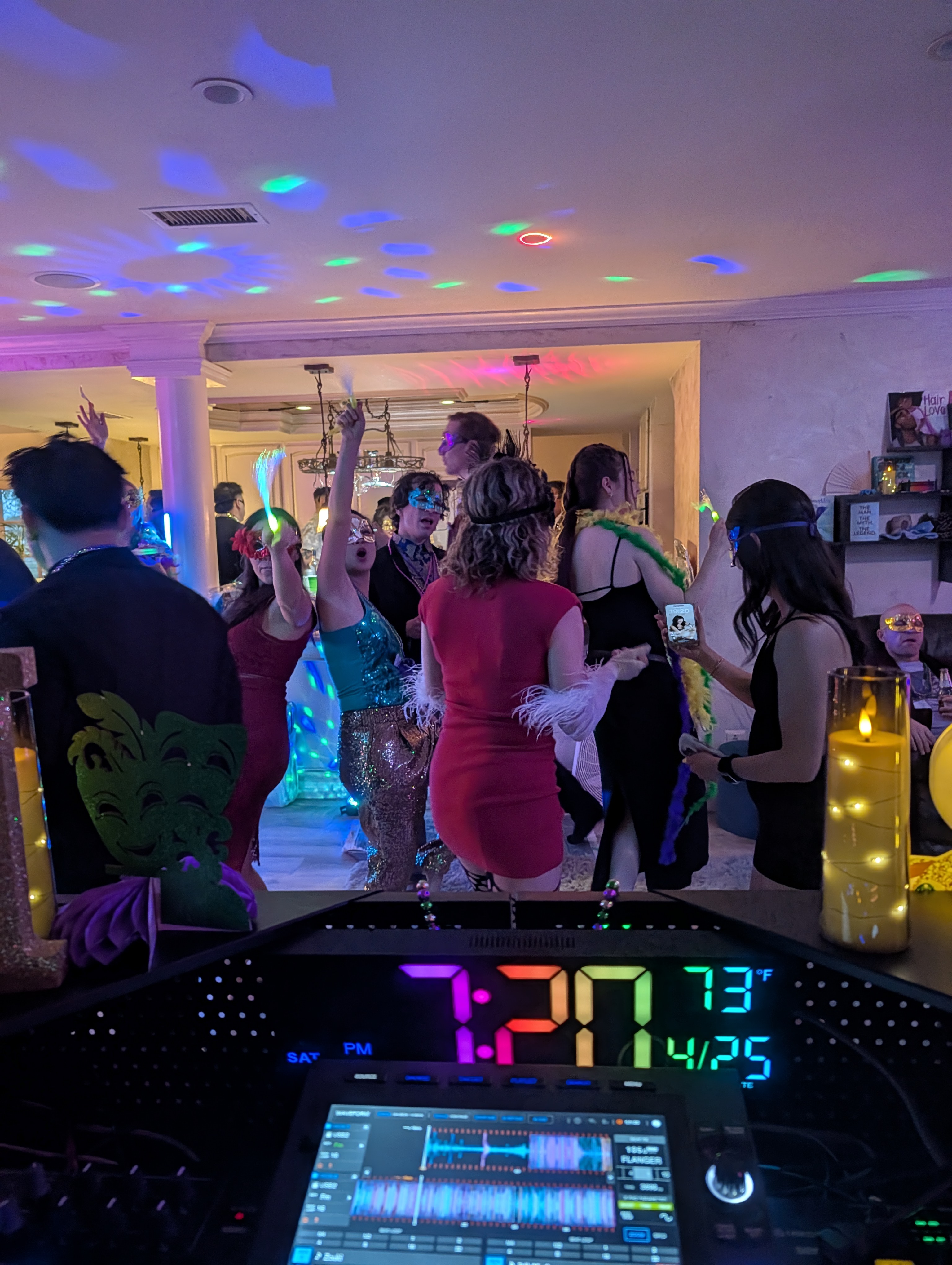 DJ Honeybun playing a party