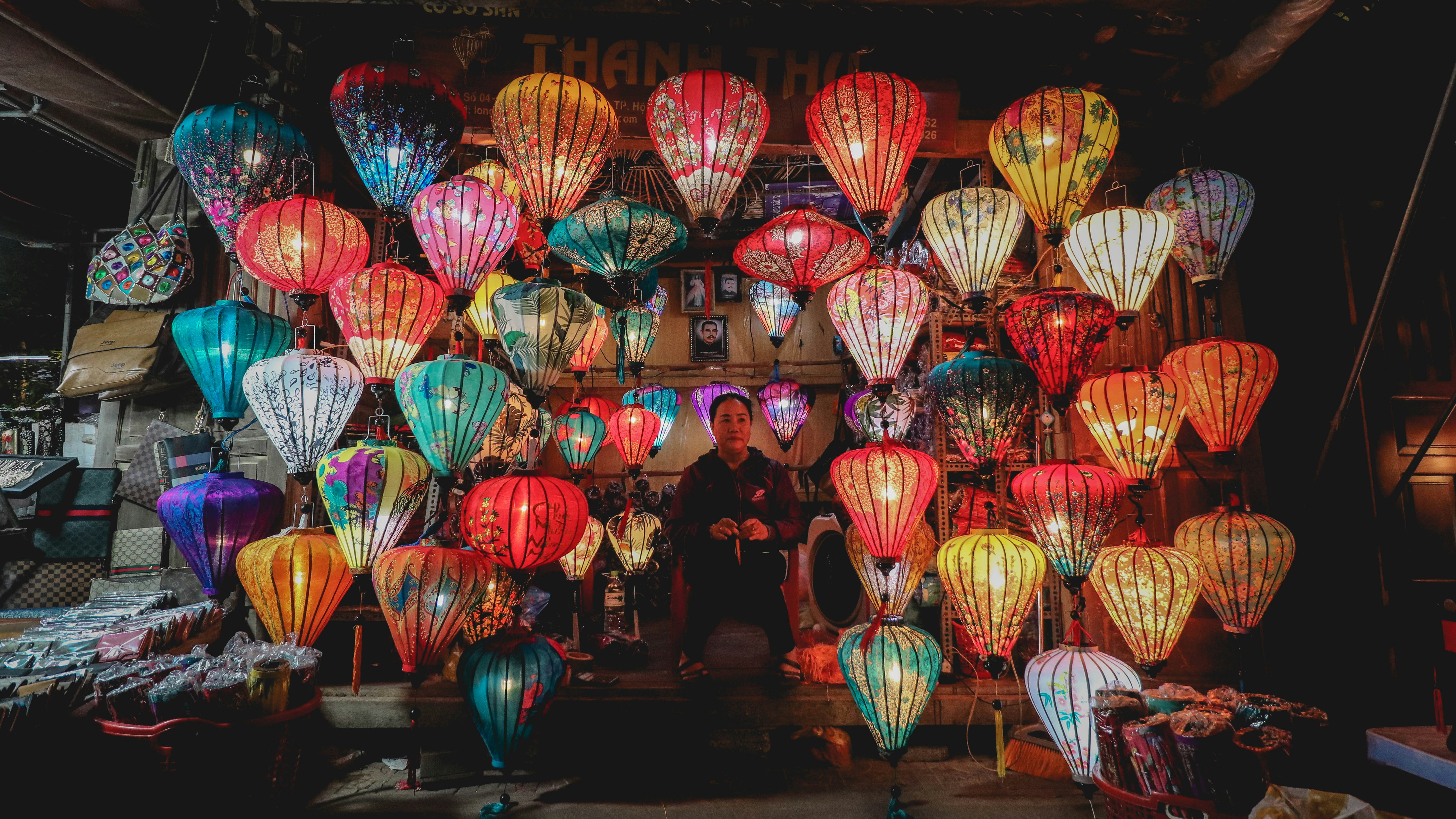 A silk lantern shop in Hội An