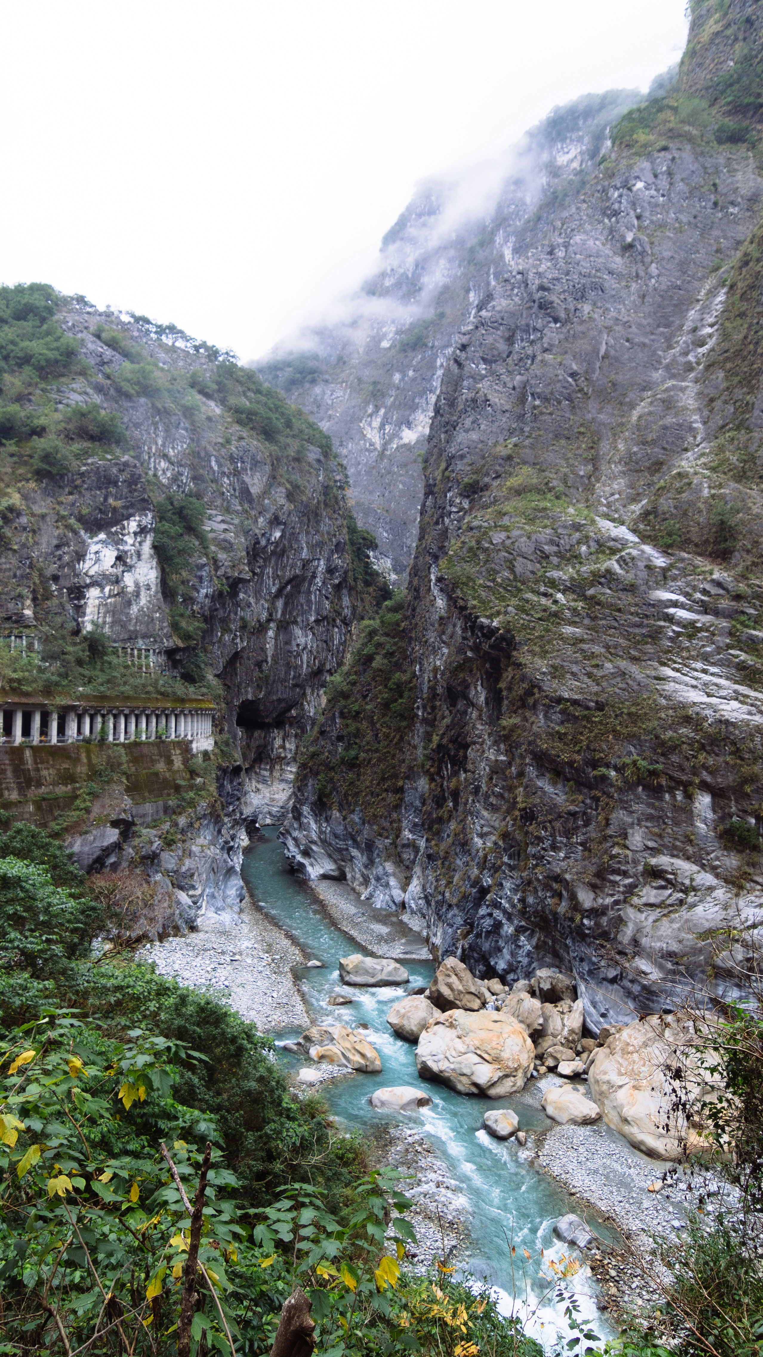 The river running through Taroko Gorge